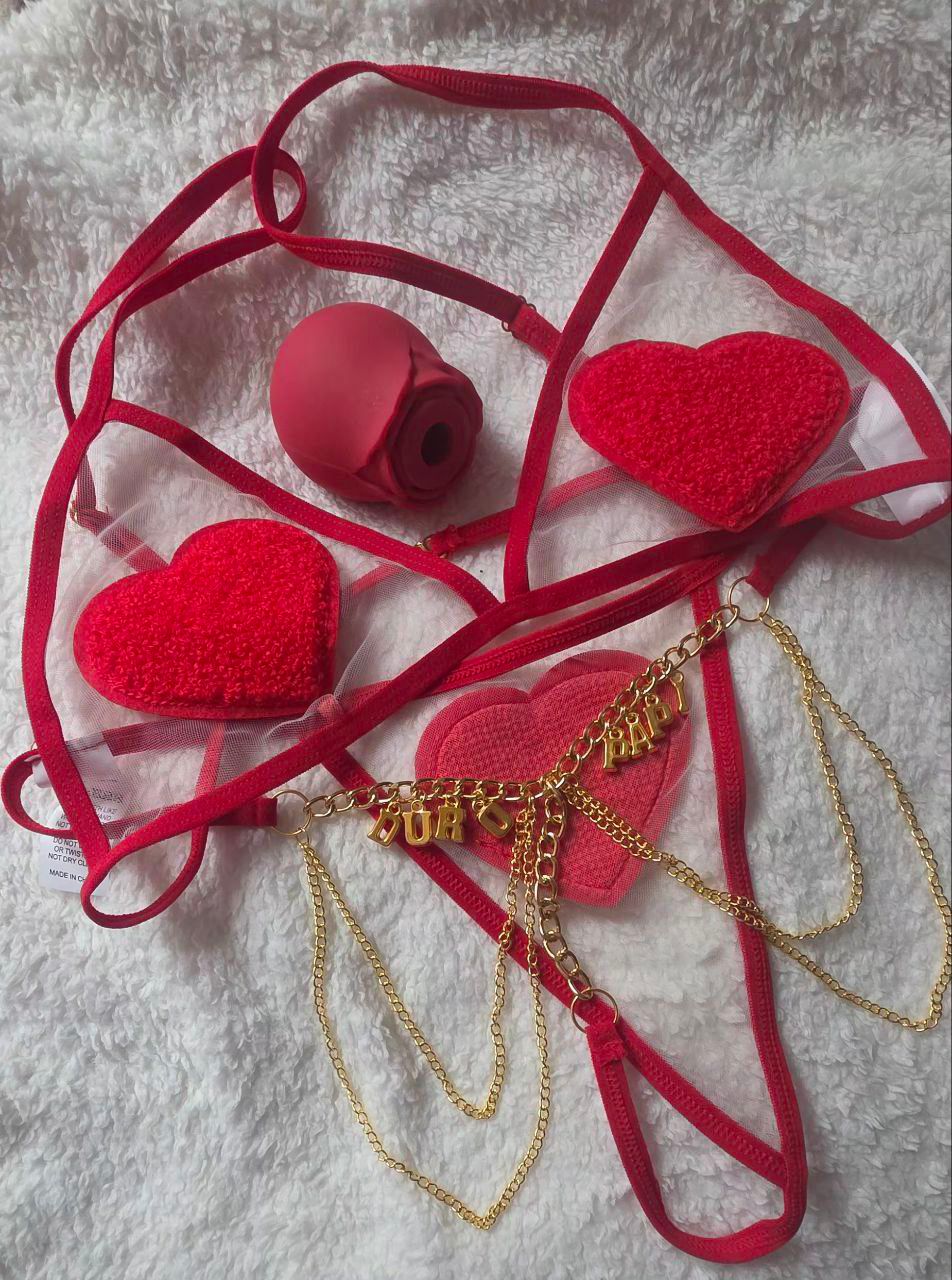 SET LENCERÍA “DURO PAPI” – ROJO
