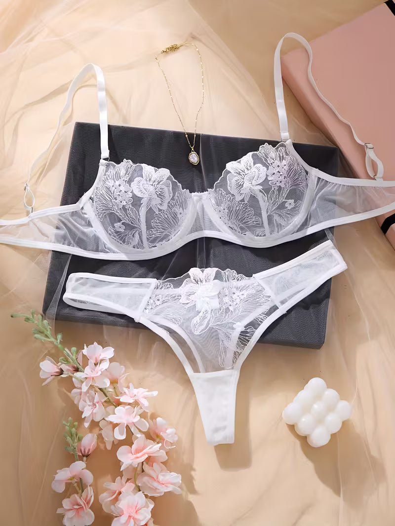 Set blanco bordado