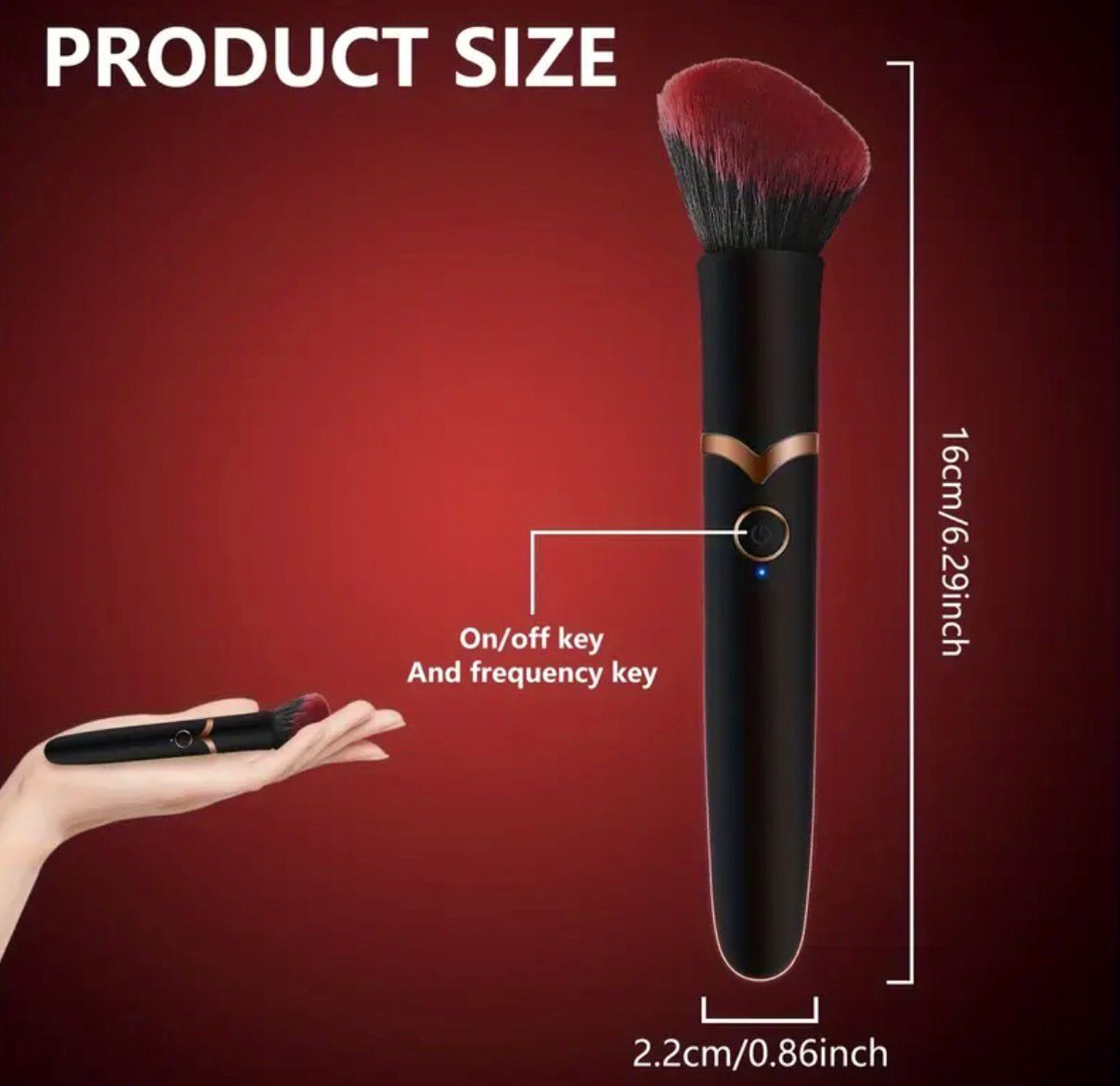 Masajeador vibrador recargable discreto forma de brocha