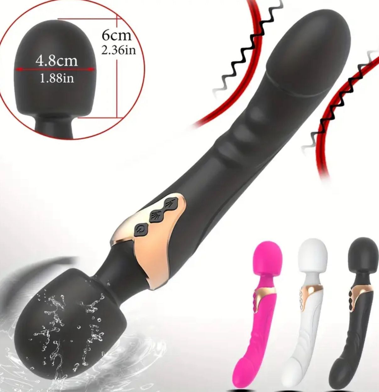 Vibrador Varita 2 en 1