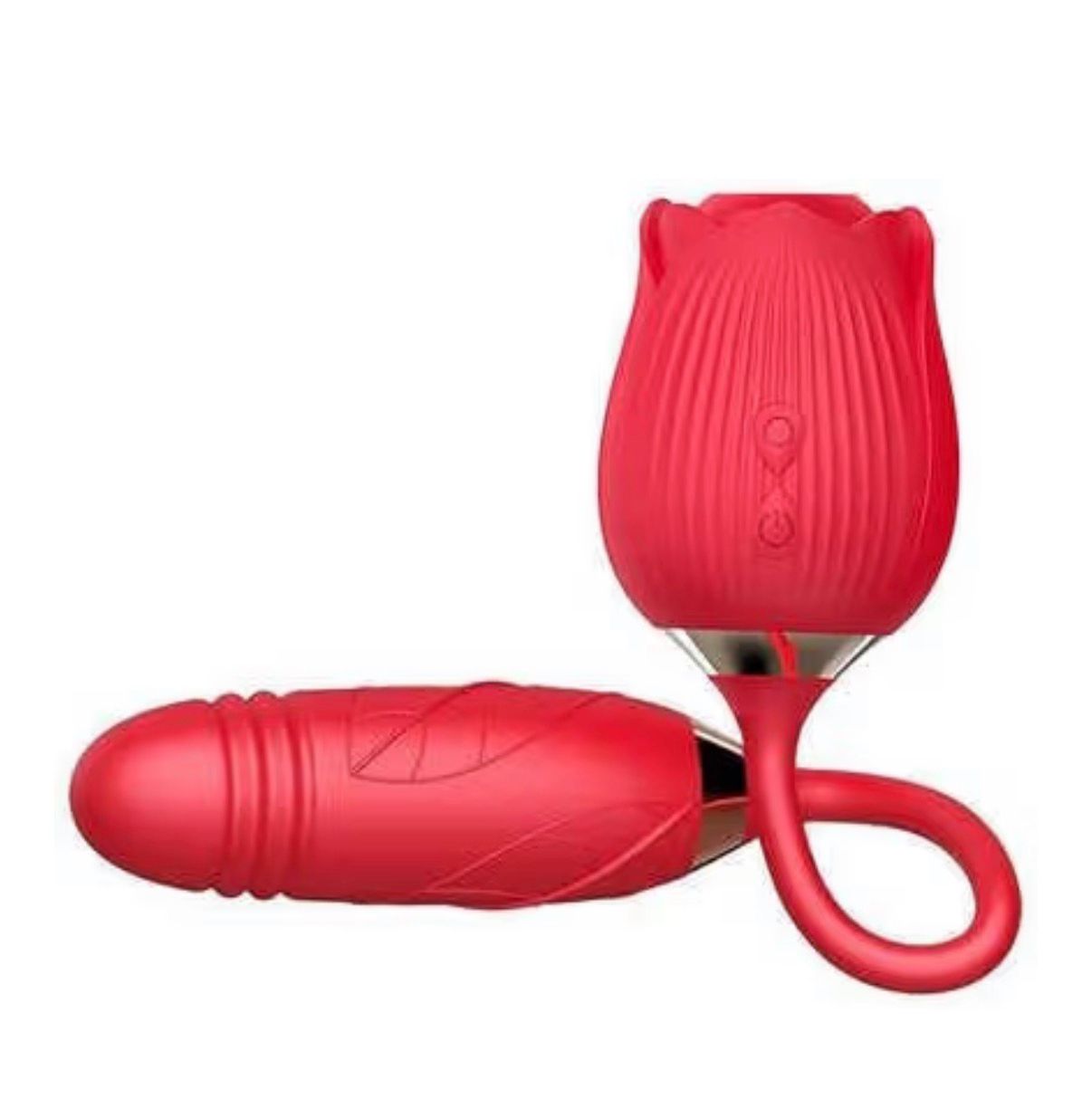 🌹 Rosa Vibradora Doble – Estimulación Interna y Externa